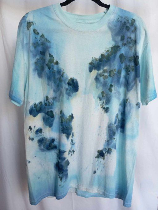 T-shirt aquarelle et cyanotype Lierre